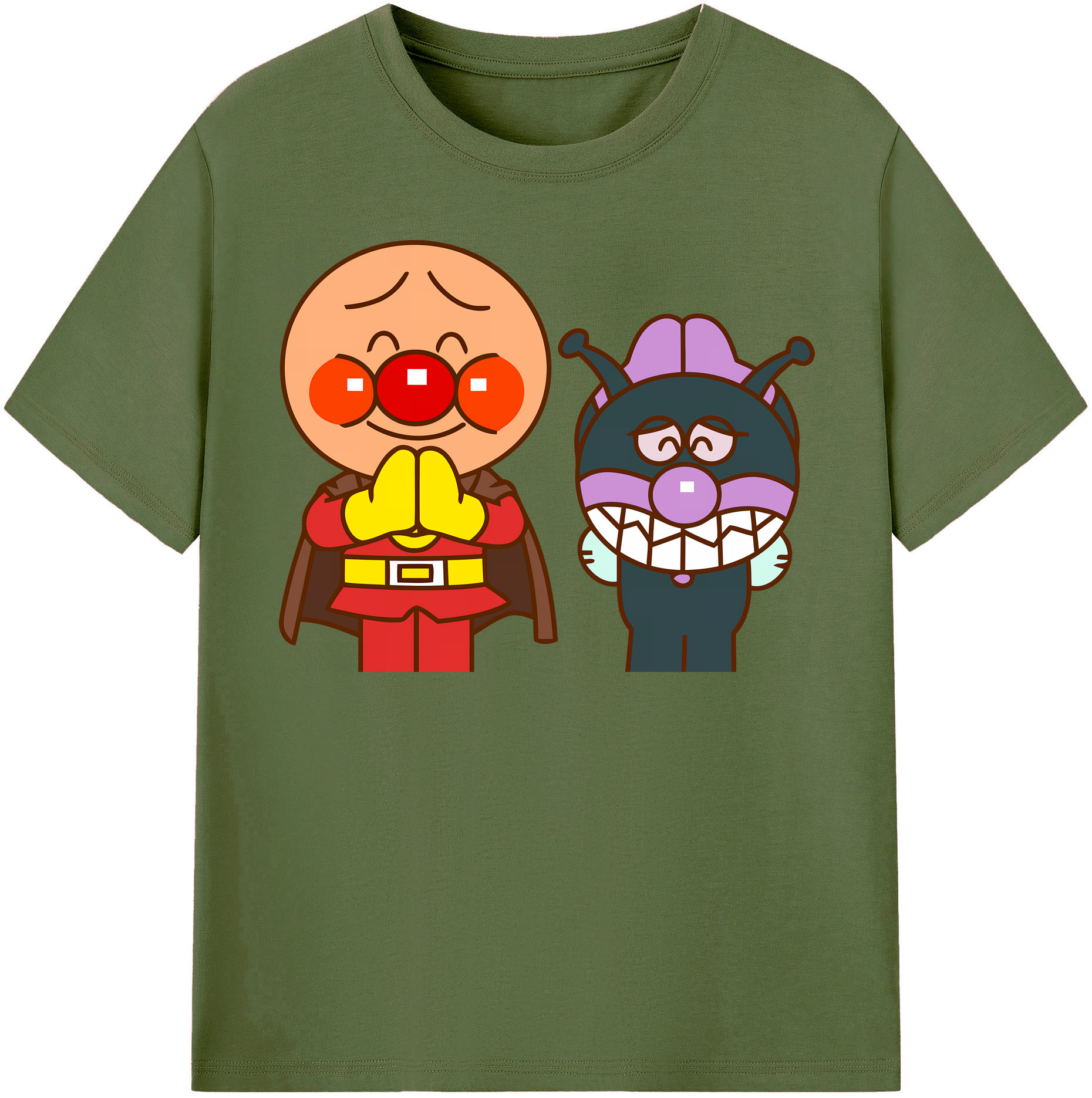 （画像用） アンパンマン Anpanman 綿100％半袖Tシャツ（フロントプリント）
